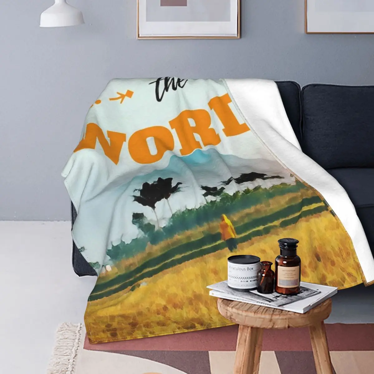

Explore The World-colcha a cuadros para cama, 3 mantas, 150, doble Manta