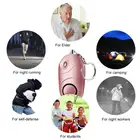 Безопасная звуковая сирена, Женский персональный брелок с сигнализацией со светодиодсветильник кой, брелок для защиты женщин и детей