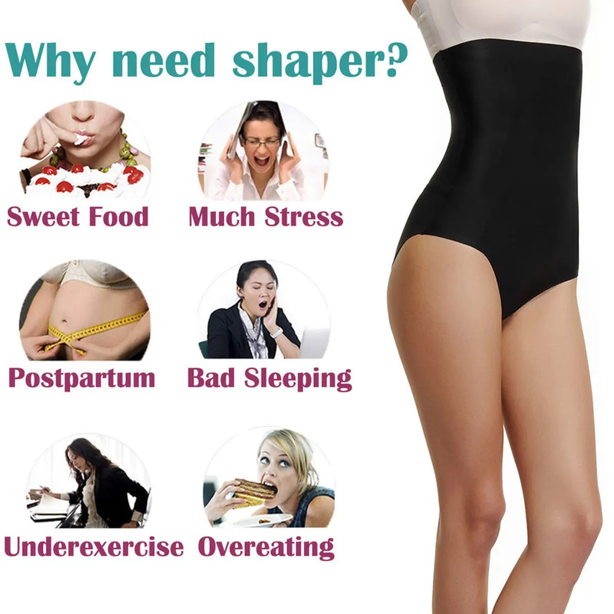 Высокая талия для женщин плотное Корректирующее белье похудения живота