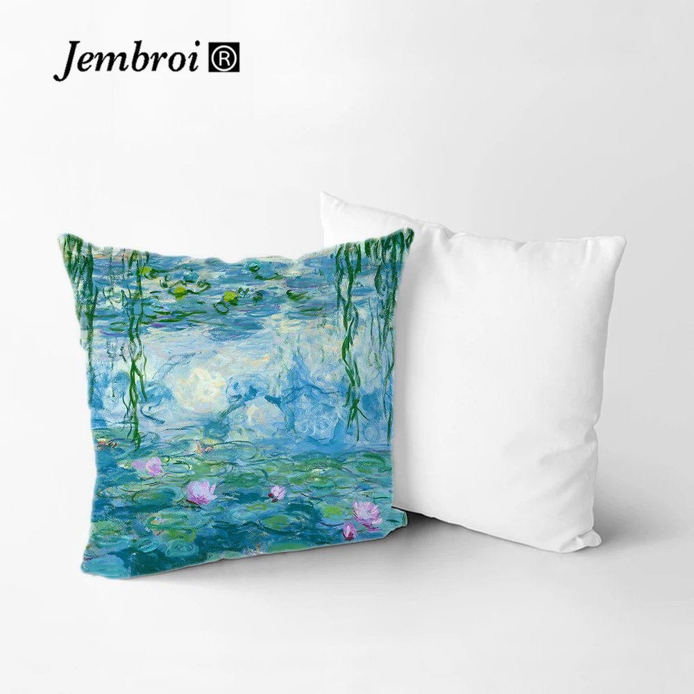 Клод монет Полиэстер Печатный чехол для подушки Чехол Диван пейзаж всемирно
