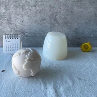 3d earth globe shape silicone soap candle mold soy wax plaster epoxy resin mould diy crafts fondant casting tools