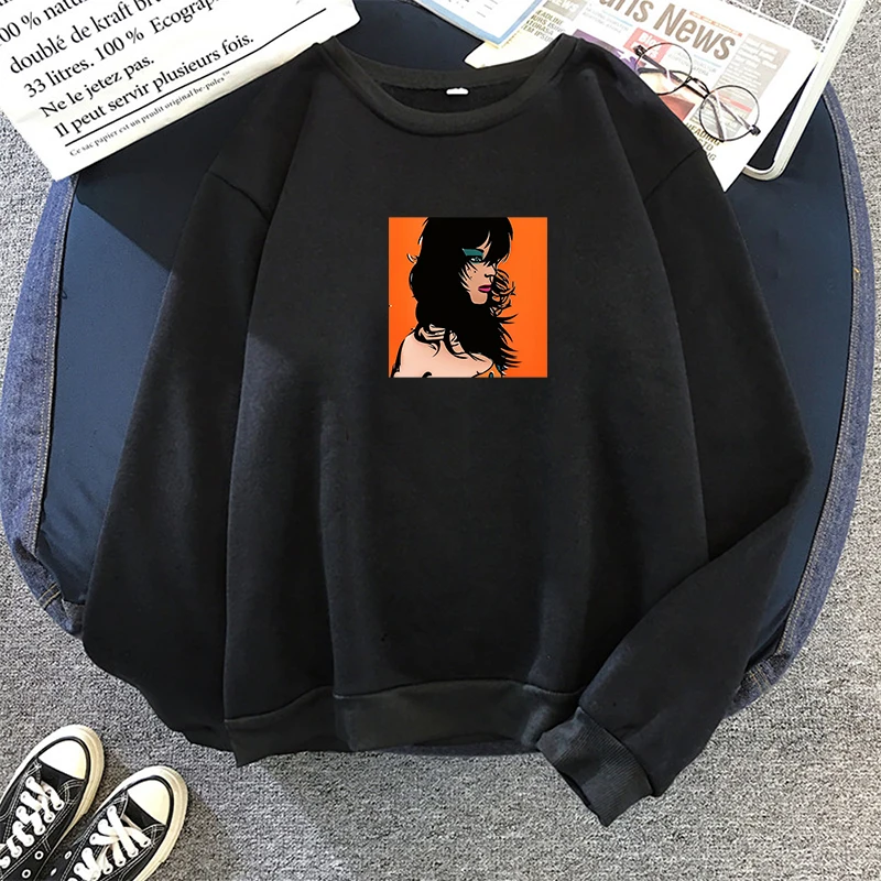 Забавный принт Harajuku эстетические толстовки для женщин Готический мультфильм 90s винтажные толстовки Мода хип хоп Ullzang толстовка женская одежда