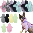 Однотонная Одежда для кошек, одежда для маленьких собак, пальто, теплая толстовка для чихуахуа, мопса, хлопковые наряды для щенков, костюм