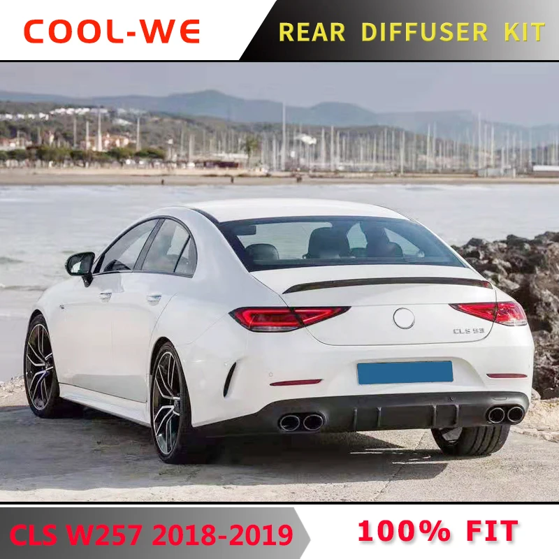 W257 диффузор CLS300 CLS500 CLS53 Для AMG Автомобильный задний бампер из нержавеющей стали