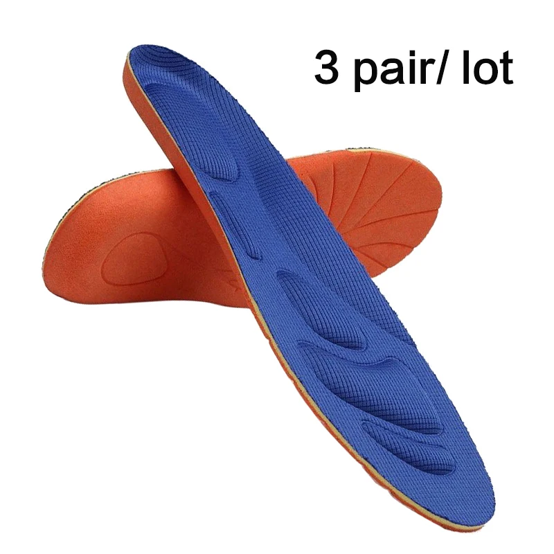 3 Pair/lot  Breathable Shoes & Accessories Insoles ortholite Memory Foam Sport Deodorization Insert Woman Men Feet Soles Pad 15