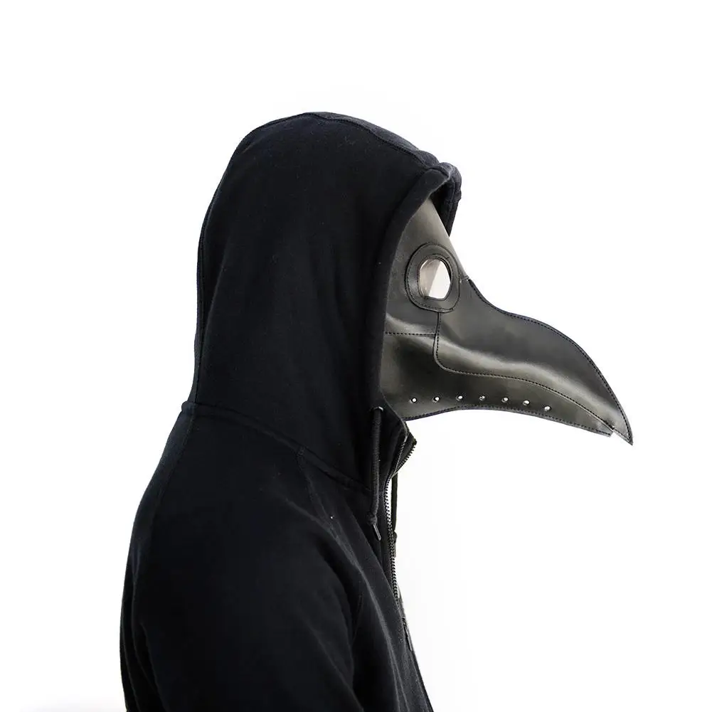 Хэллоуин стимпанк маска Чумного доктора белый/черный латекс костюм птицы клюв