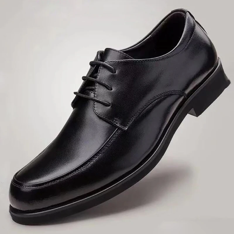 Кожаные туфли для мужчин стильные удобные деловые мужские модельные размеры 38-47 #