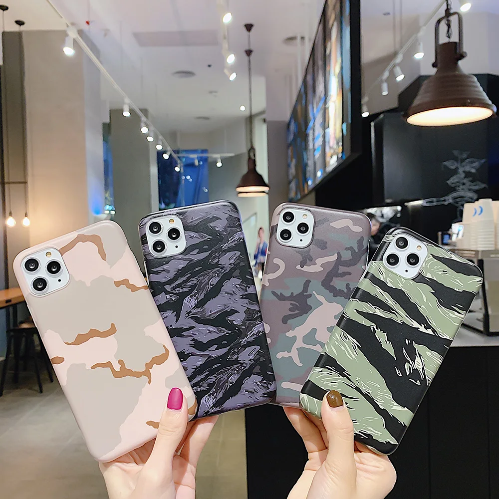Армейский зеленый камуфляжный чехол для телефона iPhone 11 Pro Max XR X XS 7 8 6 Plus мягкий IMD в