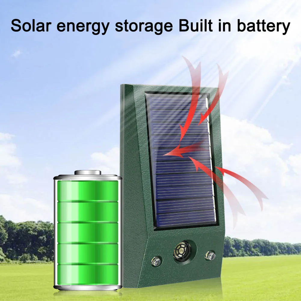 

Solar Ultrasonic Rat Repeller Indoor Outdoor Rodents Repellent IP44 Waterproof Squirrels Repellent Pest Control Products Supply