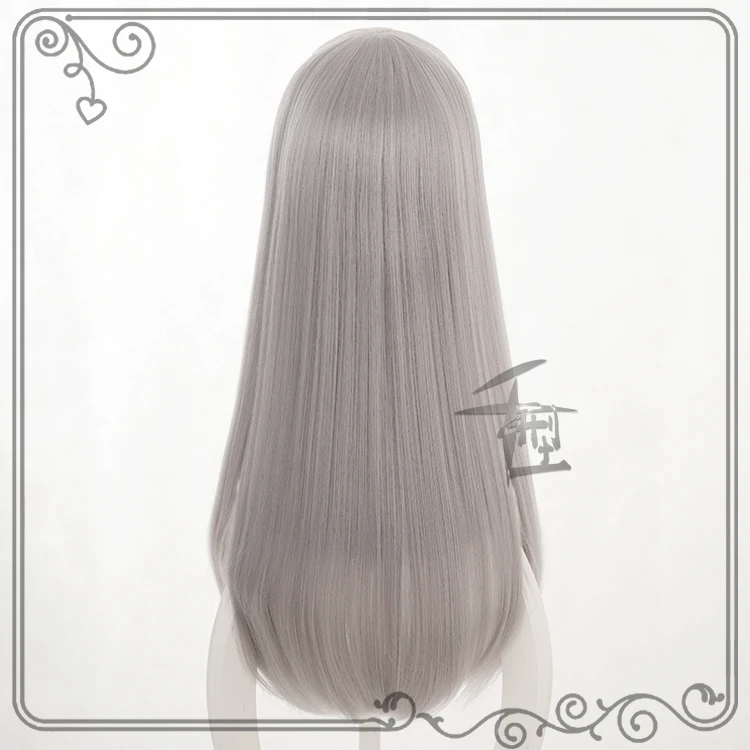 

Anime Cosplay Costume Wig Blend s Silver Grey Long Hair Synthetic Hair Perucas Hair Cosplay Wigs for Girls Costume Party Wig