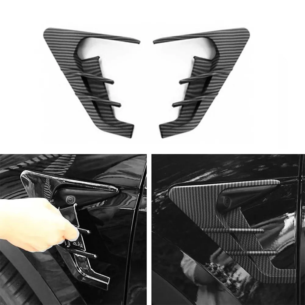 

For 2021 Tesla Model 3 Y Carbon Fiber Side Fender Camera Flank Cover Standard Exterior Decoration Accessories