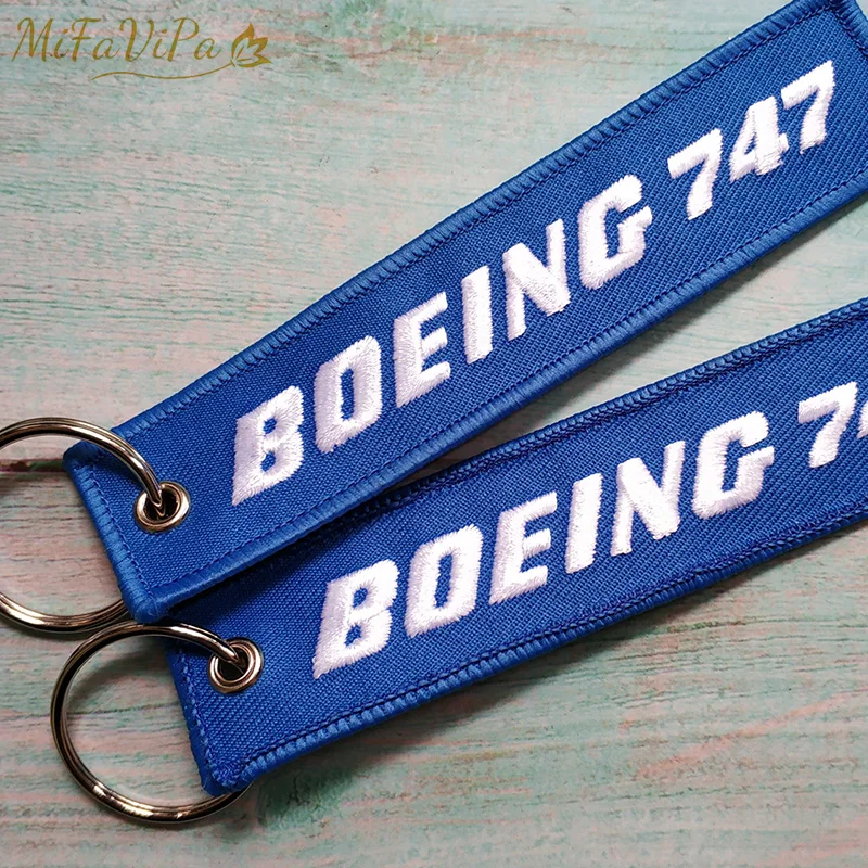 MiFaViPa 1 шт. брелок Боинг 747 новинка модный для телефона черный с вышивкой Синий
