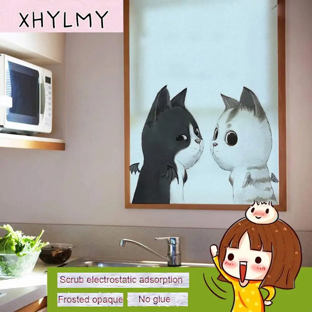 Плакат с кошкой оконная пленка статического цепляться изготовление размеров под