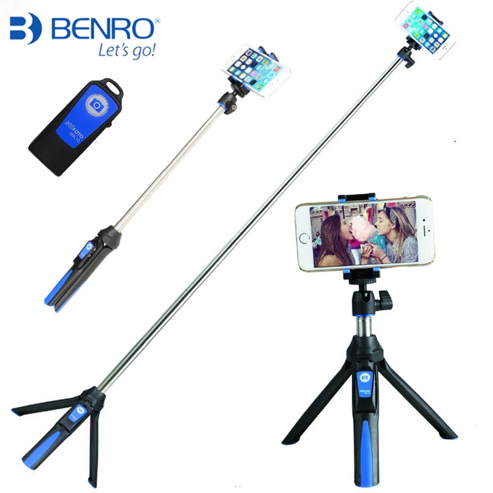 BENRO 3 в 1 Bluetooth селфи палка переносной штатив монопод Автопортрет для iPhone X huawei P20 Pro