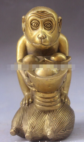 1103 + 5 &quotКитайский фэн шуй латунь богатство зодиака год обезьяна рука Юань Бао