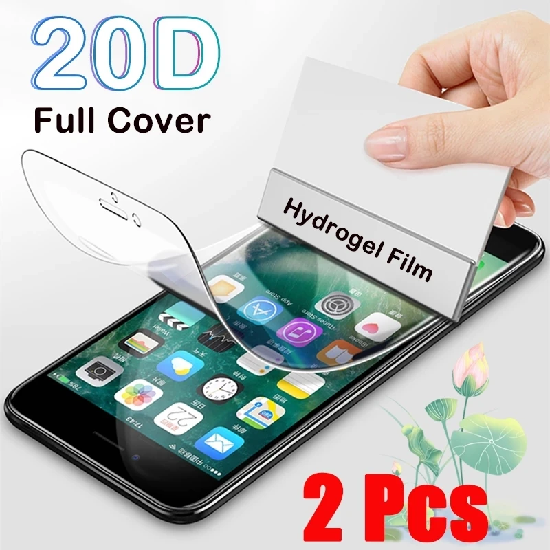 

100D Hydrpgel Film For iPhone 7 8 6 6S Plus Screen Protector On iPhone 5 5C 5S SE 2020 Protective Film For iphone 11 12 Pro Max