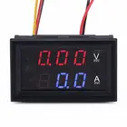 Светодиодный цифровой вольтметр, амперметр постоянного тока 100 в, 10 А, измеритель напряжения и тока, тестер, двойной светодиодный дисплей, измеритель напряжения