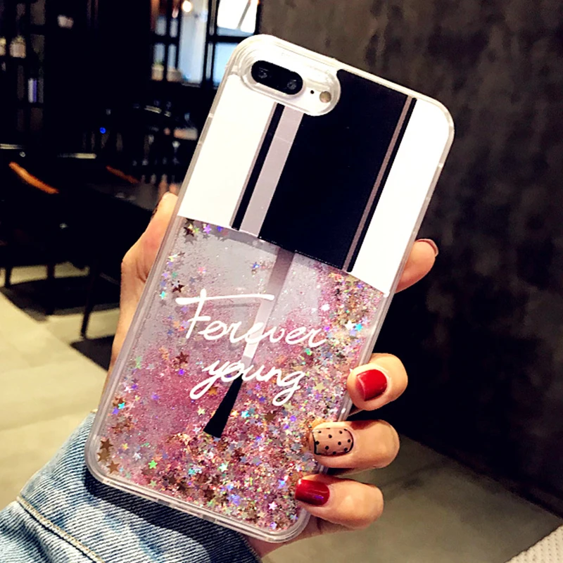 Чехол для iPhone 7 8 X XR XS Max 5 5S 6 6S Plus чехол s Блестящий жидкий зыбучий песок чехол для iPhone X 8 6S Plus 5 6S 7 8 Plus чехол - Цвет: LY102