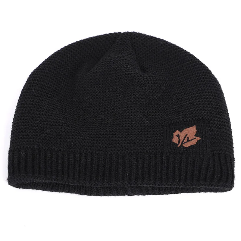 Модные мужские толстые теплые мягкие кашемировые шапочки с капюшоном зимние