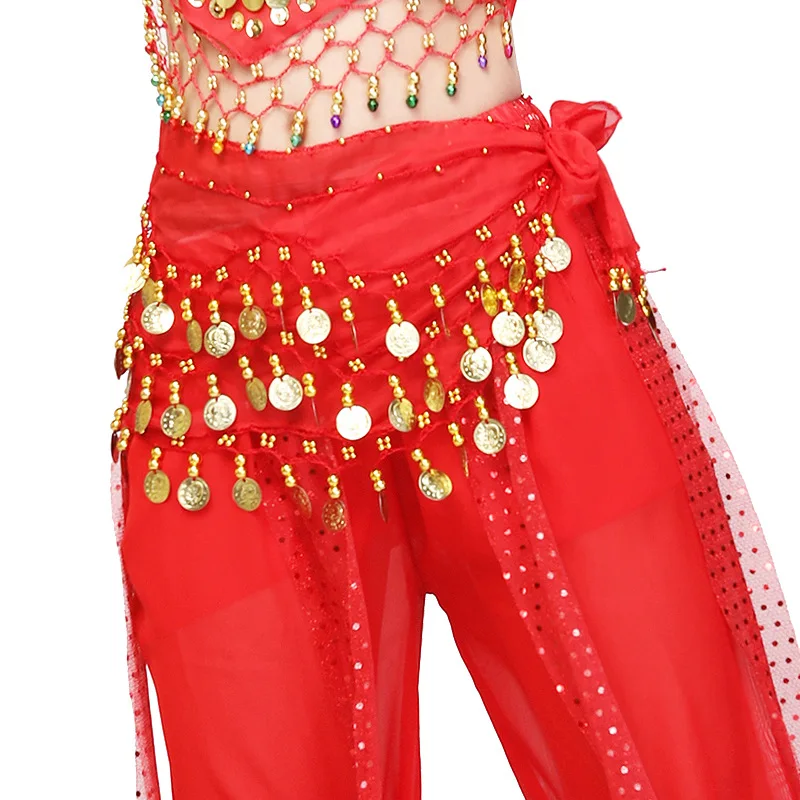 

Children's Belly Dance Waist Chain Coin Practice Belt Party Skirt Indian Dance Baby Girl Dacning Accessories