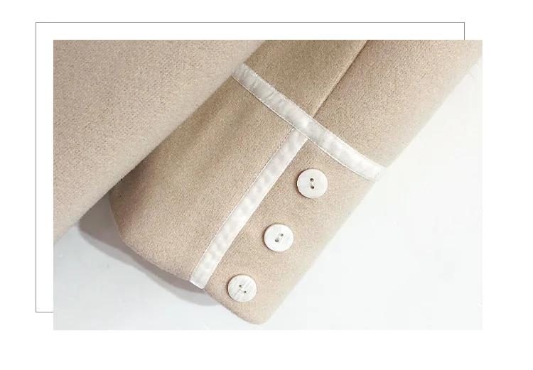 

Elegant Trench Coat for Women 2021 New Thick Turn-down Collar Single Breasted Trench Fashion Coat Outerwear Beige OLL271