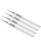 Новая акриловая кисть для окрашивания мрамора, инструмент для дизайна ногтей с серебряными цветами