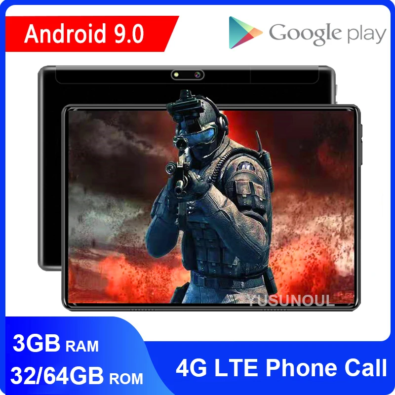 Wonderful For Games Videos New Android 9.0 10 inch tablet 4G LTE 32/64GB ROM 8 Cores 1920x1200 WiFi GPS Netflix Tablette 10.1
