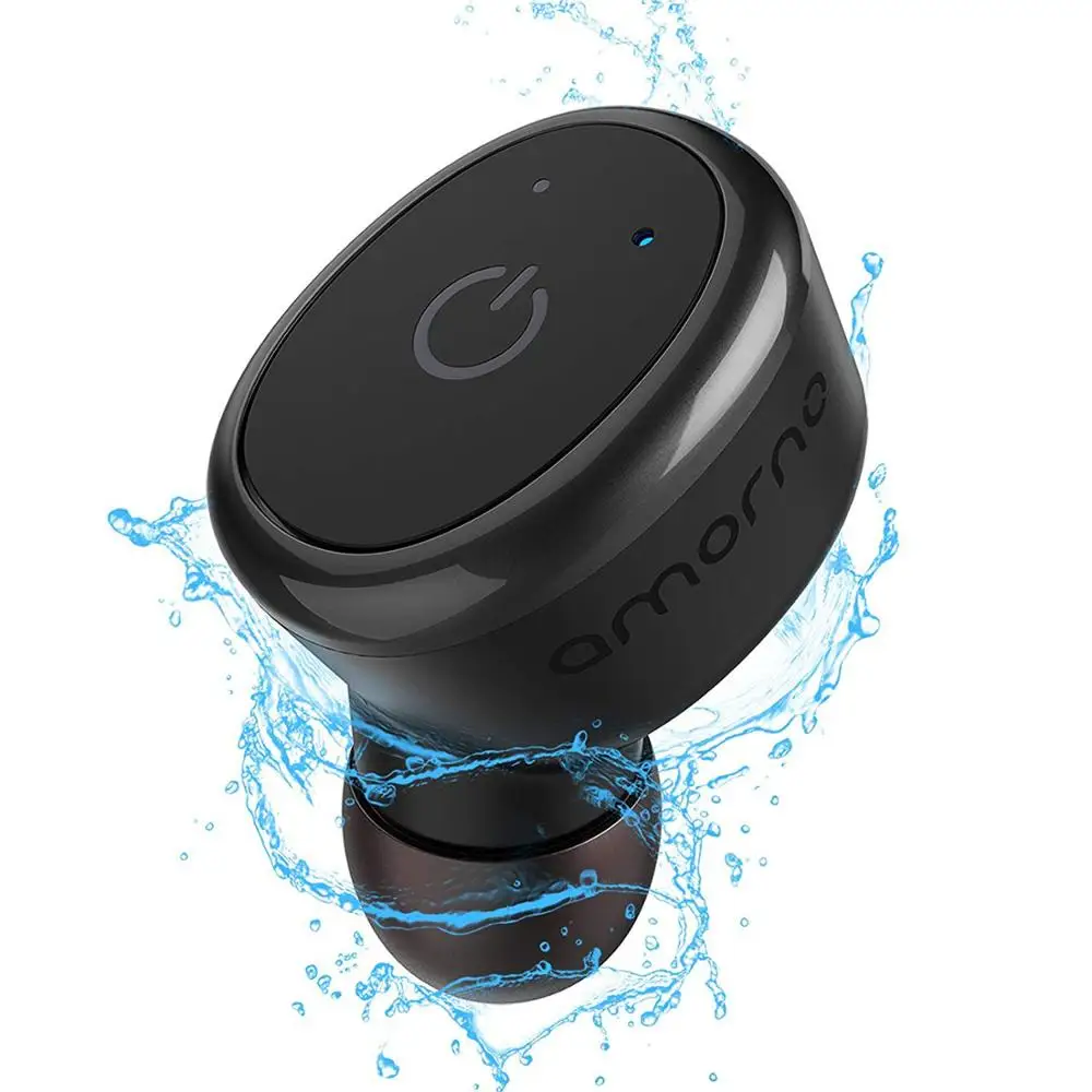 Мини Bluetooth наушники Amorno Спортивные Беспроводные водонепроницаемые TWS с