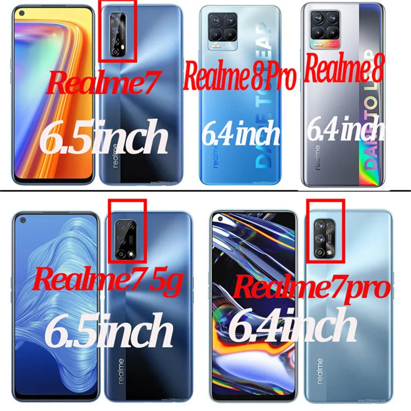 

Silicone Cases For Realme8 7 pro Case+Glass For Realme 8 pro Realme7 5g Soft Shockproof Back Cover Realme c21 8-Pro Phone Case