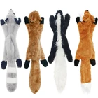 Милые плюшевые Писк игрушки для домашних животных енота Скунс белка, лиса Животных Жевать Скрипучий Игрушки для щенков, собак, антистресс интерактивные материалы