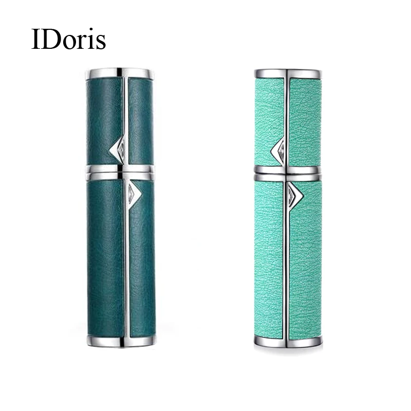 

IDoris Perfume Spray Bottle Portable Refillable Glass Bottle Empty Cosmetic Containers 5ml Travel Aluminum Perfume Atomizer 2PC