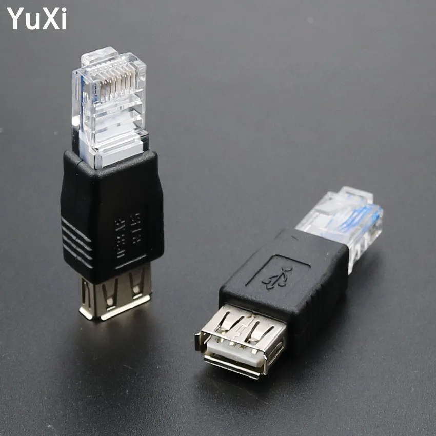 Микро адаптер для ПК YuXi RJ45 штекер USB 2 0 разъем К сетевой кабель LAN ноутбука Ethernet