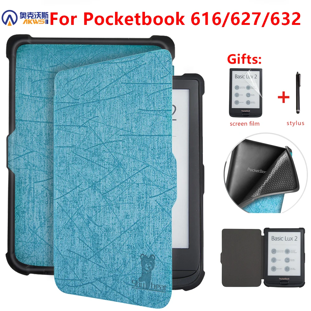 Case for Pocketbook 616/627/632 606 628 633 E-reader Sleep Cover for Pocketbook Touch Lux 4 5 /Basic Lux 2/Touch HD 3 TPU Funda images - 6