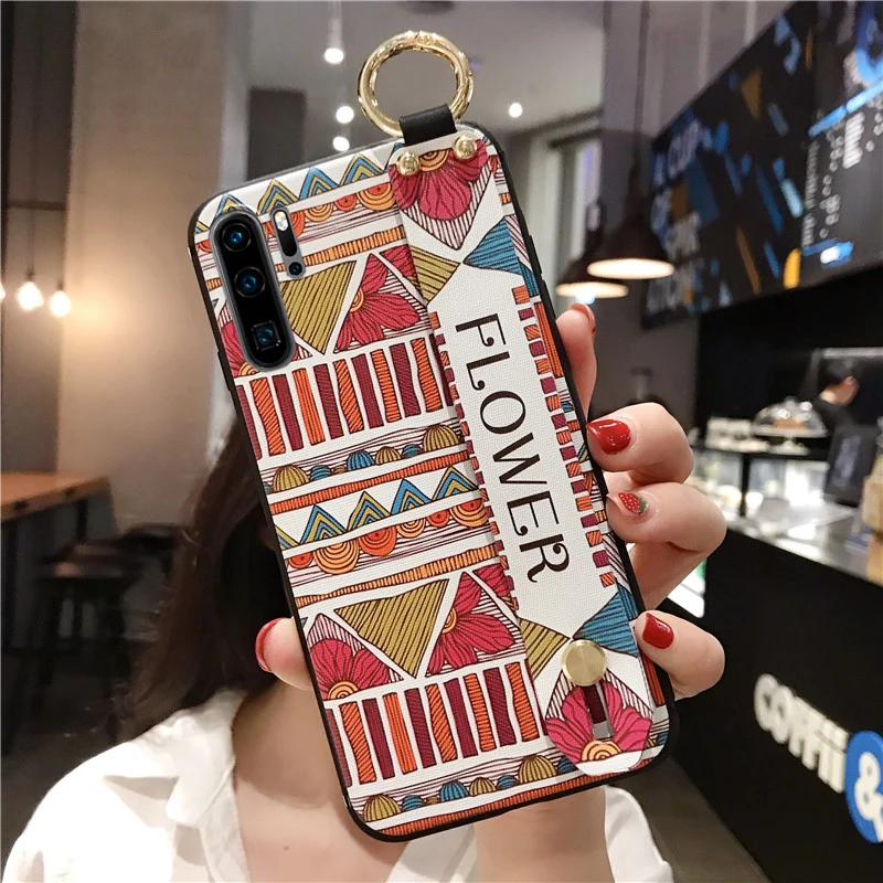 WK3-28WDHongFlower SoCouple чехол на запястье для huawei P20 P30 Pro Lite P10 mate 10 20 Pro 30 Lite Nove 3 3i Honor 20 Pro 10 Чехол-держатель для телефона - Цвет: WK3-28WDHongFlower