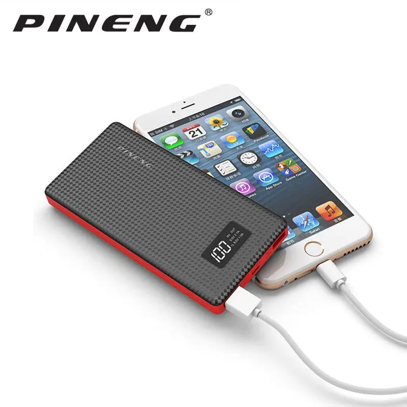Оригинальное зарядное устройство для мобильных батарей PINENG PN 963 10000 мАч с двумя USB