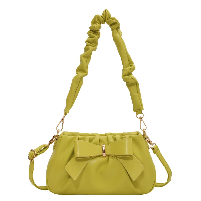 

Pleated Underarm bag 2021 Summer New Soft PU Leather Clouds Bag Women's Designer Handbag Ins Chic Shoulder Messenger Bag