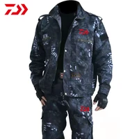autumn daiwa fishing clothing hunting camouflage fishing clothes quick dry wear resistant mens jacket breathable fishing wear