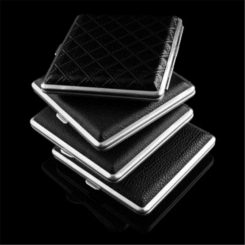 Футляр для сигарет из искусственной кожи металлический кожаный футляр табака
