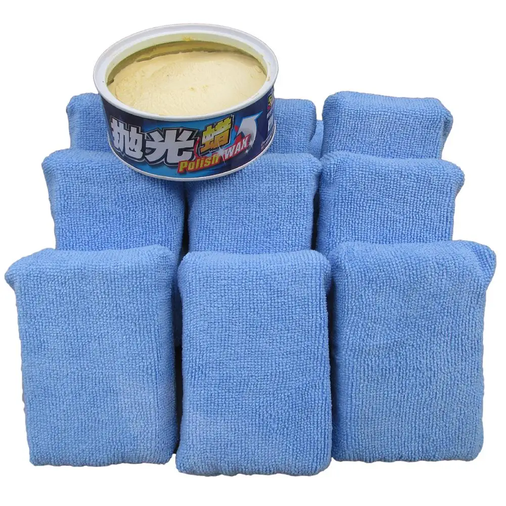

1PCS Car Microfiber Sponges Cloths Microfibre Hand Wax Polishing Pad Block