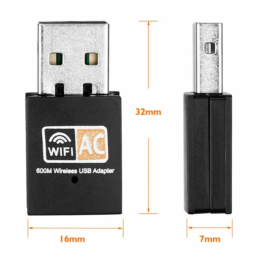 Мини USB WiFi адаптер Ethernet ключ 600 Мбит/с 2 4 ГГц Lan PC Antena Wi Fi приемник AC беспроводная