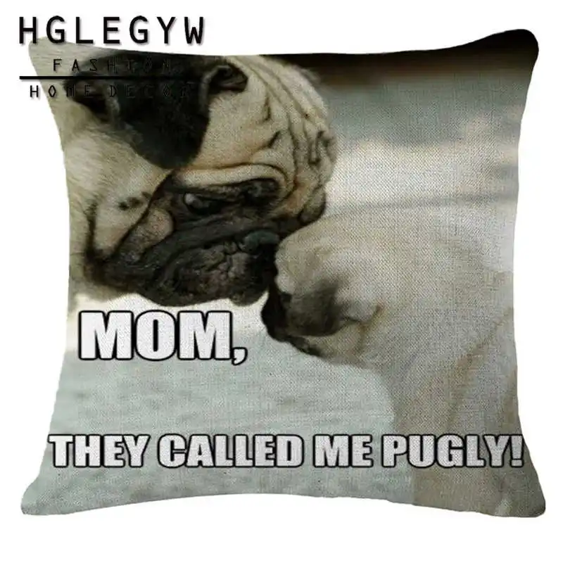 Симпатичный чехол для подушки в виде бульдога Французская модель декоративный