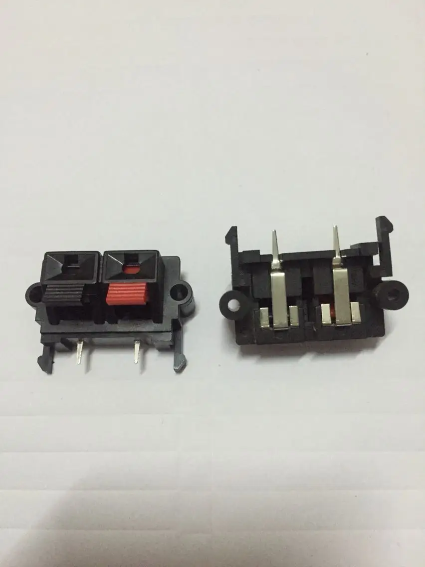 Original new 100% loudspeaker terminal clamp one row 2-position test clamps audio 2P red and black | Обустройство дома