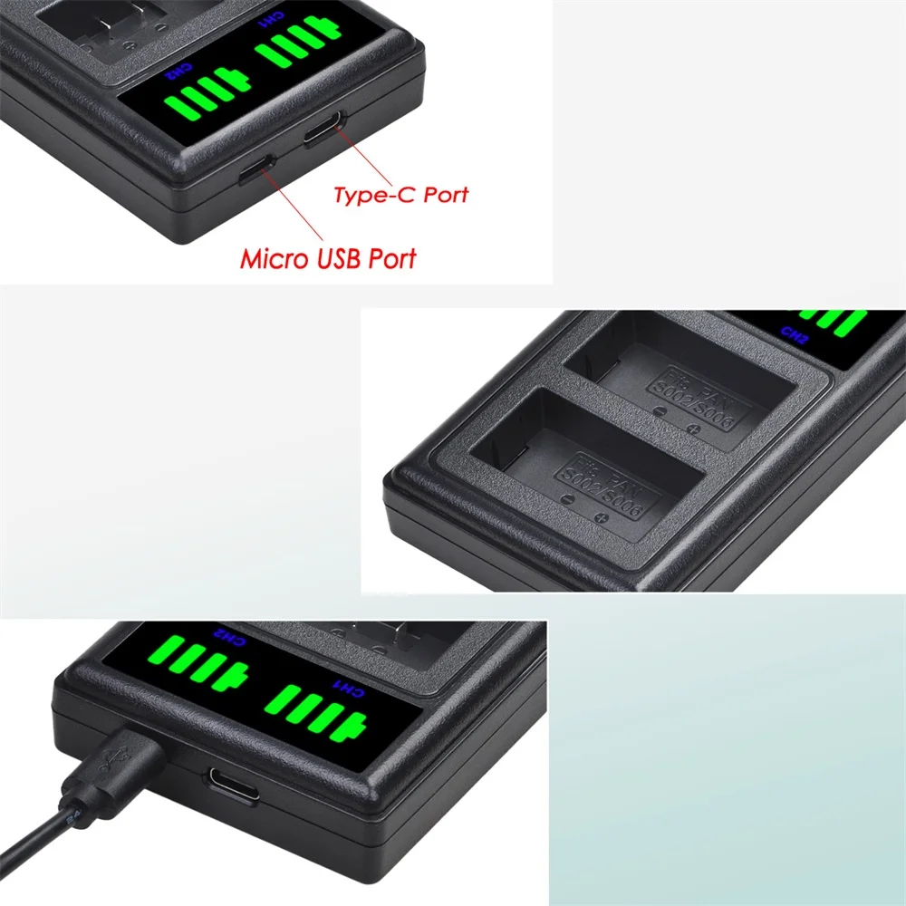 CGR-S006 DMW-BMA7 CGA-S006 Батарея и LED Зарядное устройство для цифрового фотоаппарата Panasonic