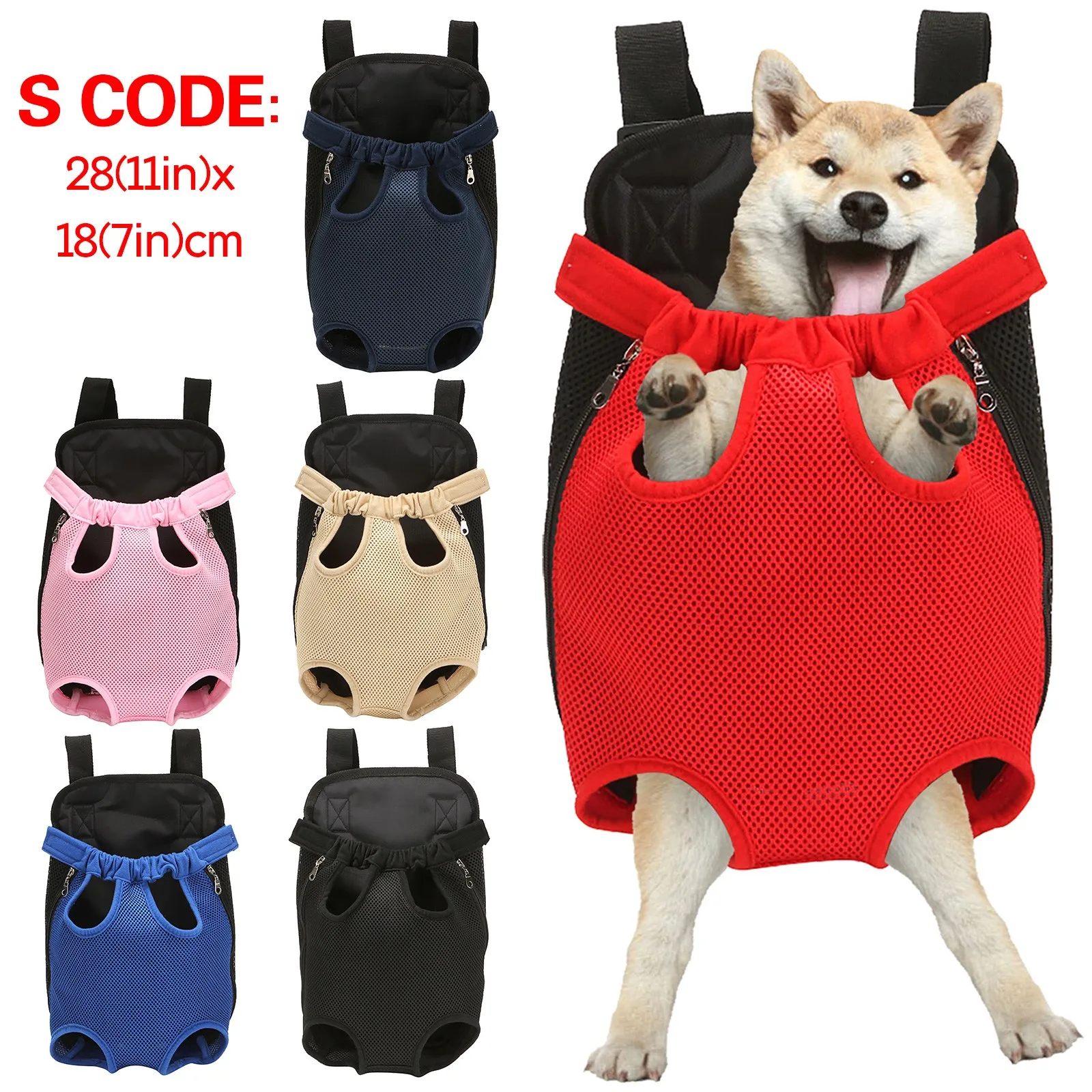 

Carrier for Dogs Pet Dog Carrier Backpack Mesh Outdoor Travel Products Breathable Shoulder Handle Bags for Small Dog Cats