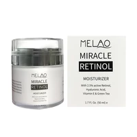 melao 2 5 retinol moisturizer cream hyaluronic acid anti aging reduces wrinkles fine lines day and night retinol cream 50ml