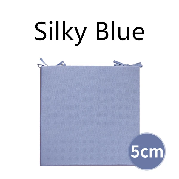 Silky Blue 5cm PurenLatex 40*40/45*45 Таиланд натуральный латекс сиденье Подушка стул бедра Ортопедическая подушка сиденье латексные коврики защита от копчика - Цвет: Silky Blue 5cm