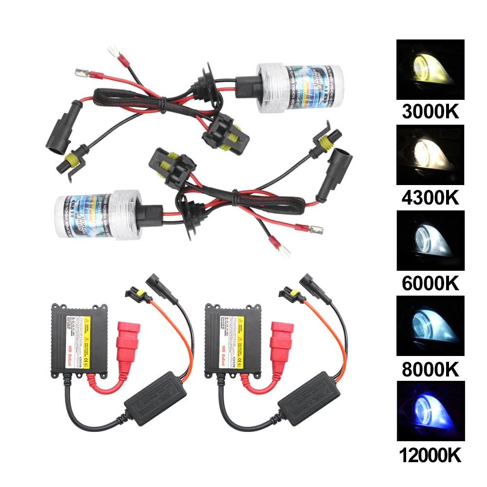 H1 H3 H7 H11 9005 90006 HID ксеноновая лампа 35 Вт 55 тонкий электронный балласт комплект