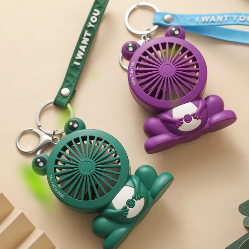 

Usb Small Fans Cartoon Unicorn Keychain Portable Mini Fan Student Pendant Space Capsule Pocket Charging Fan