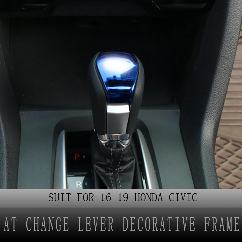 

AT Change Lever Covers for Honda Civic 2016-2019 10th Gen Gears lever Decorative Frame Trim Stickers Car Interior Accessories