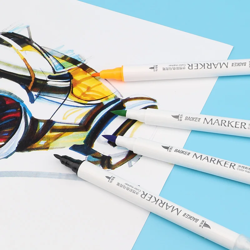 Двусторонние маркеры на водной основе 24 цвета|Цветные маркеры| |